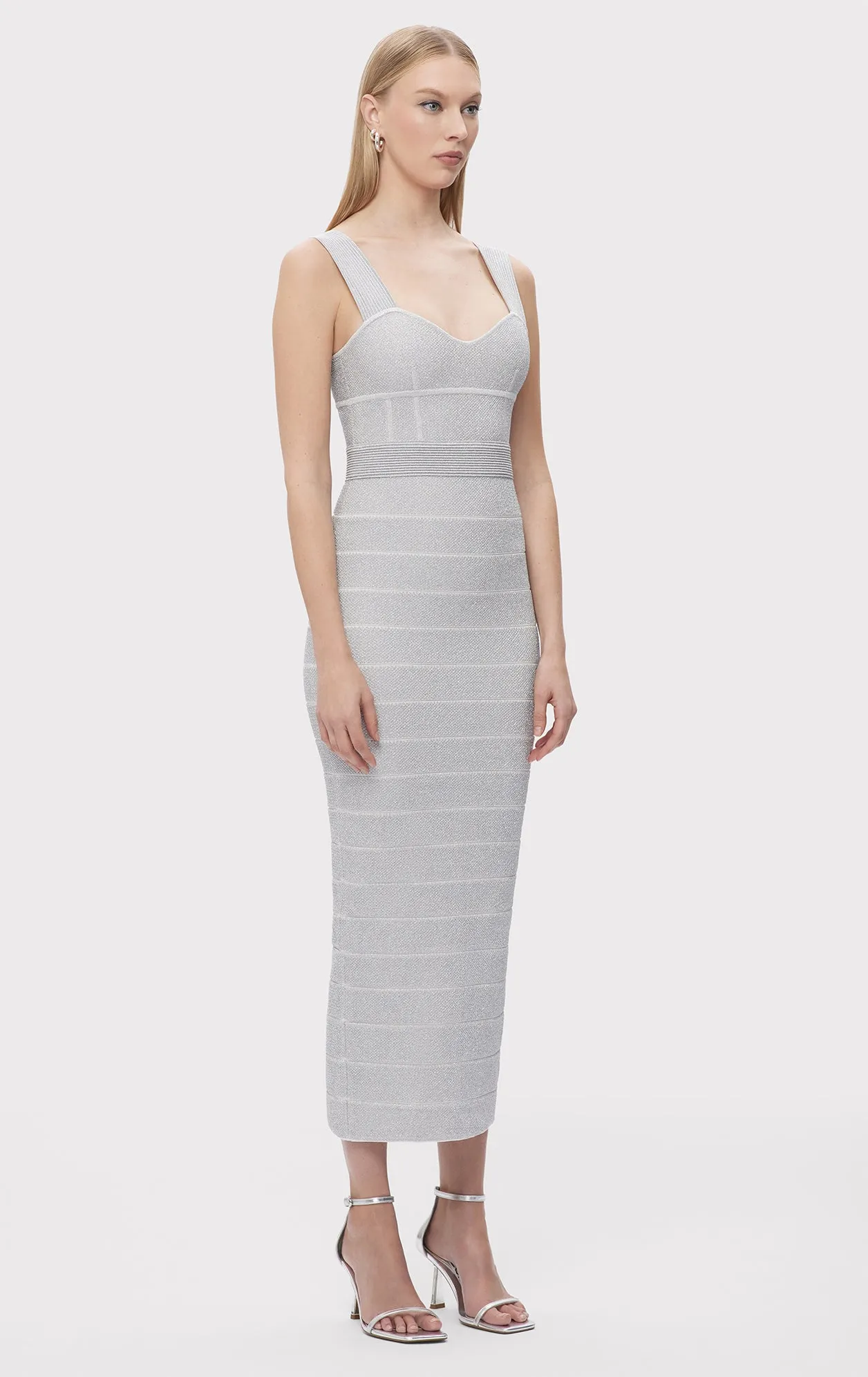 TEXTURED LUREX SWEETHEART GOWN