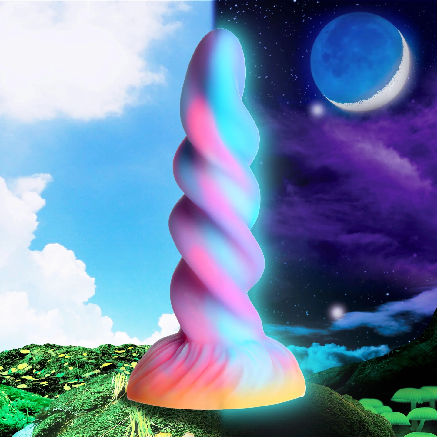 THE MOON RIDER GLOW-IN-THE-DARK UNICORN DILDO BY CREATURE COCKS