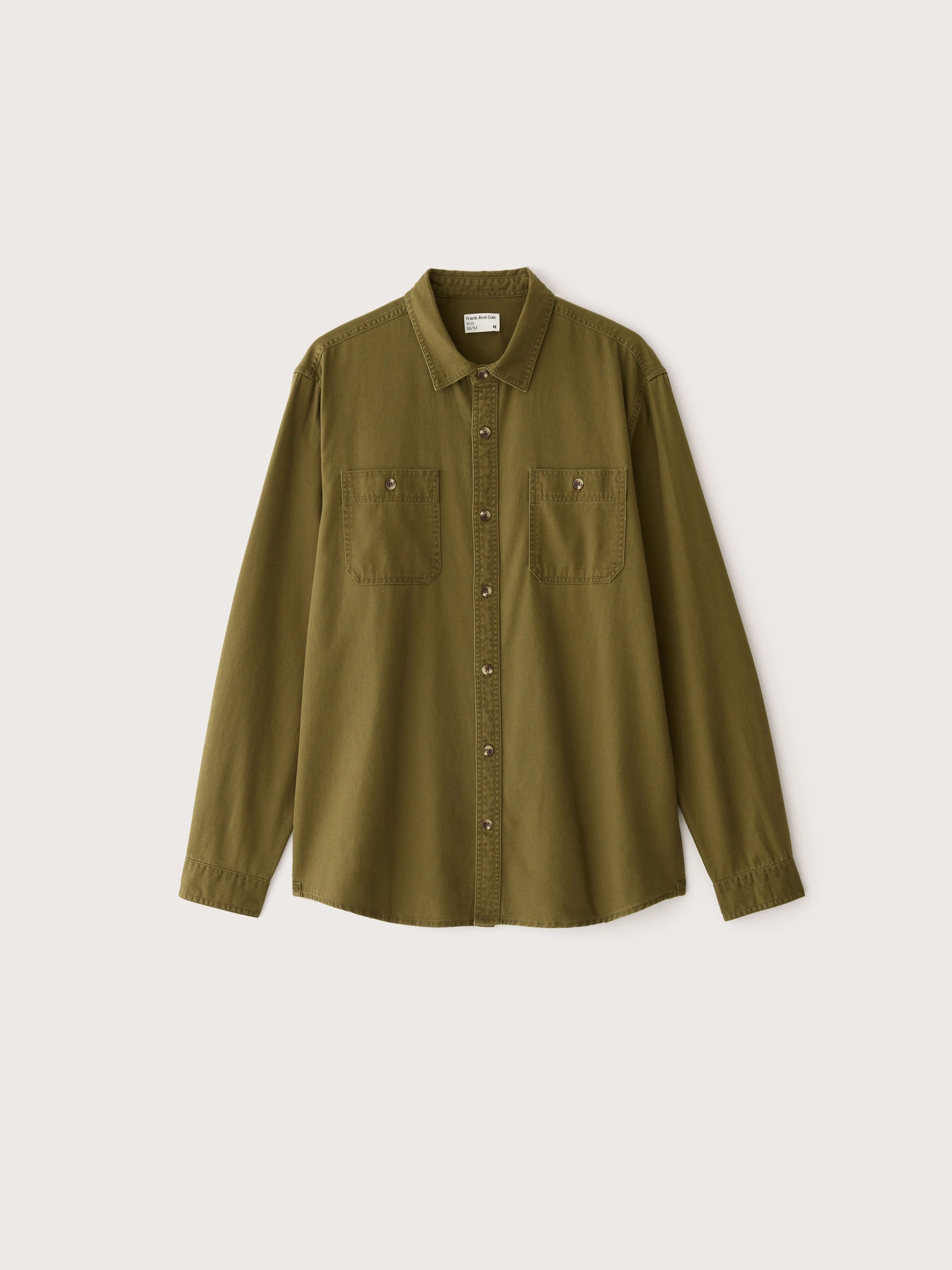 The Washed Worker Shirt in Dark Olive