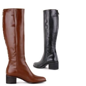 *UK size 3 - ALICE  - brown, 5cm/0.8cm heel - length 37cm , calf circumfernce 35cm.
