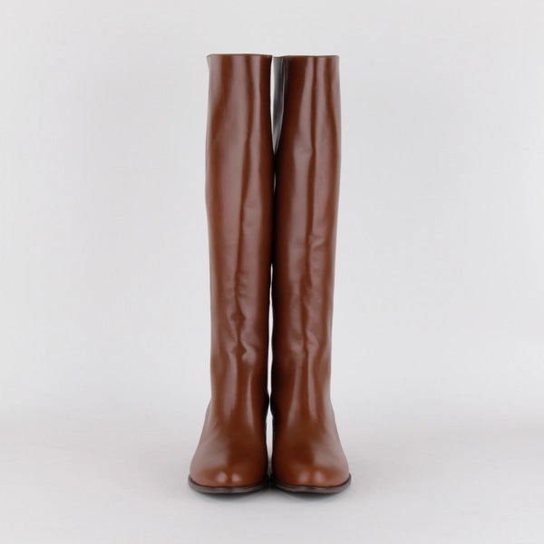 *UK size 3 - ALICE  - brown, 5cm/0.8cm heel - length 37cm , calf circumfernce 35cm.
