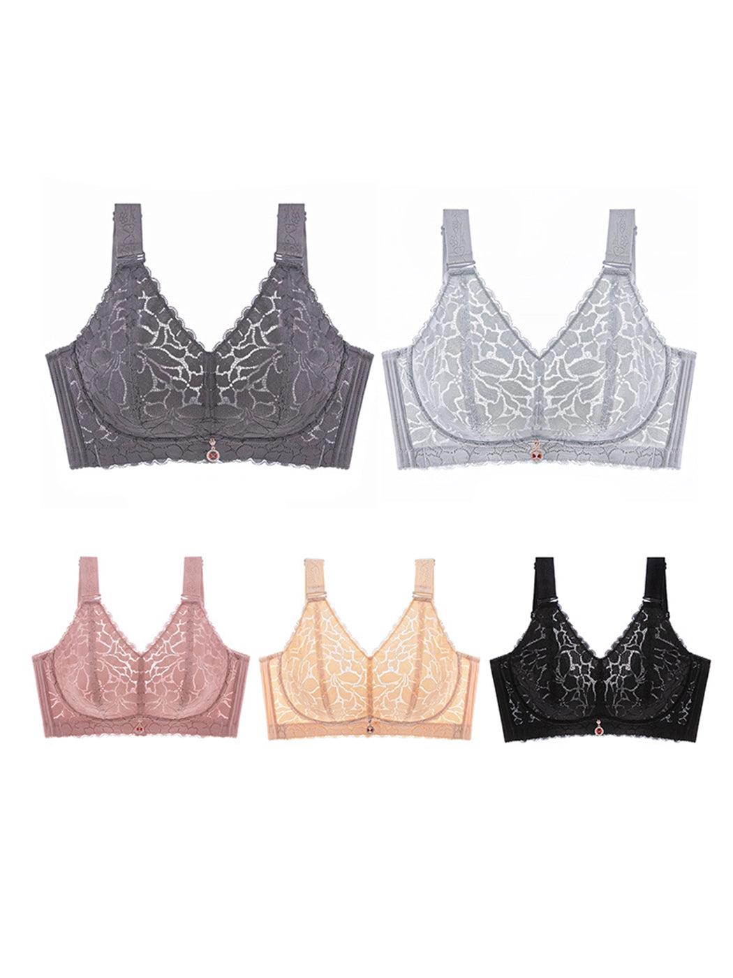 Ultra-Thin Lace Wire-Free Minimizer Bra