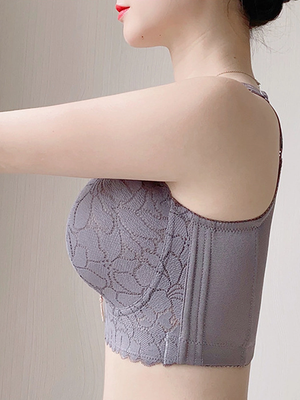 Ultra-Thin Lace Wire-Free Minimizer Bra