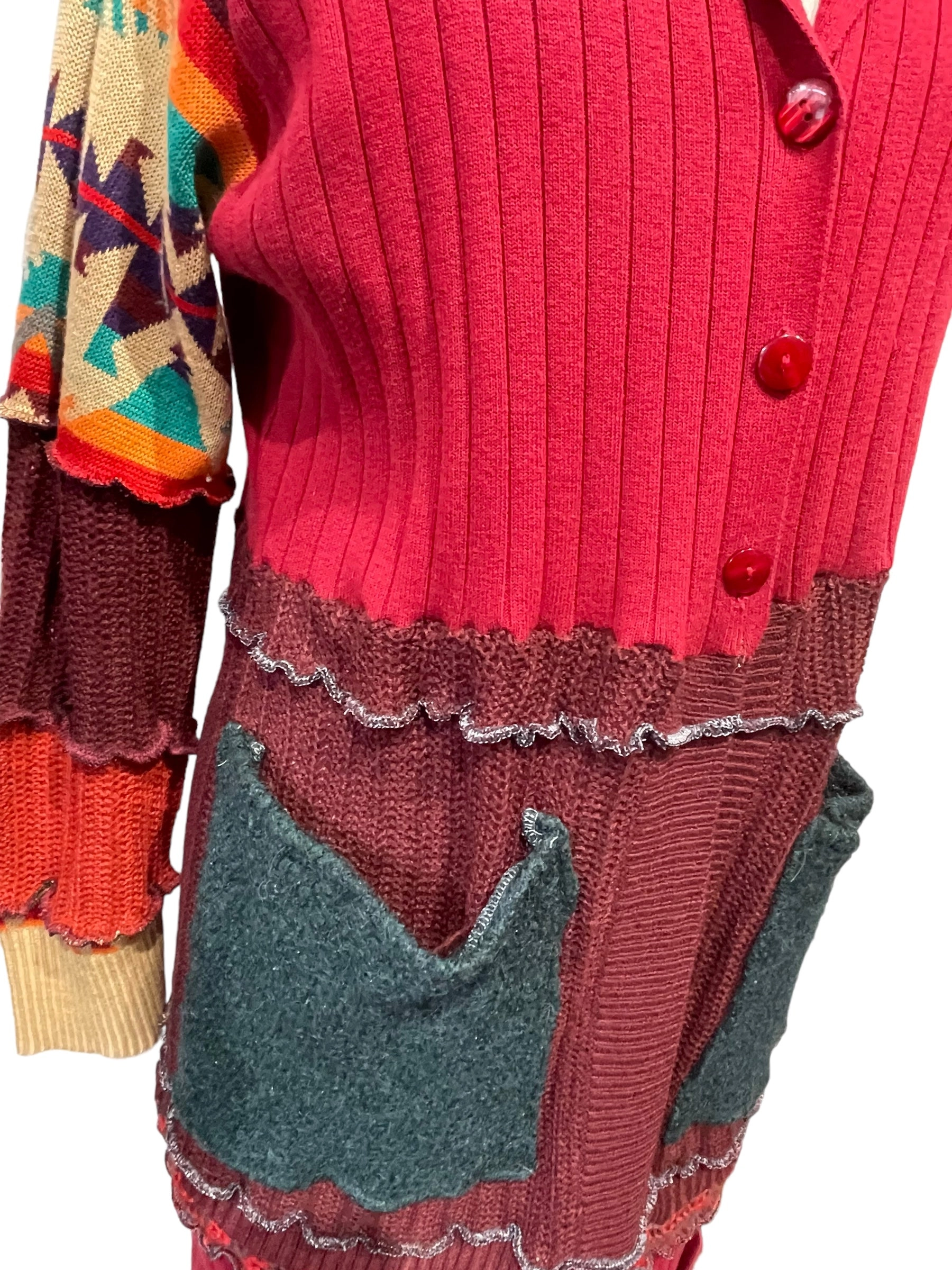 Upcycled cardigan sweater