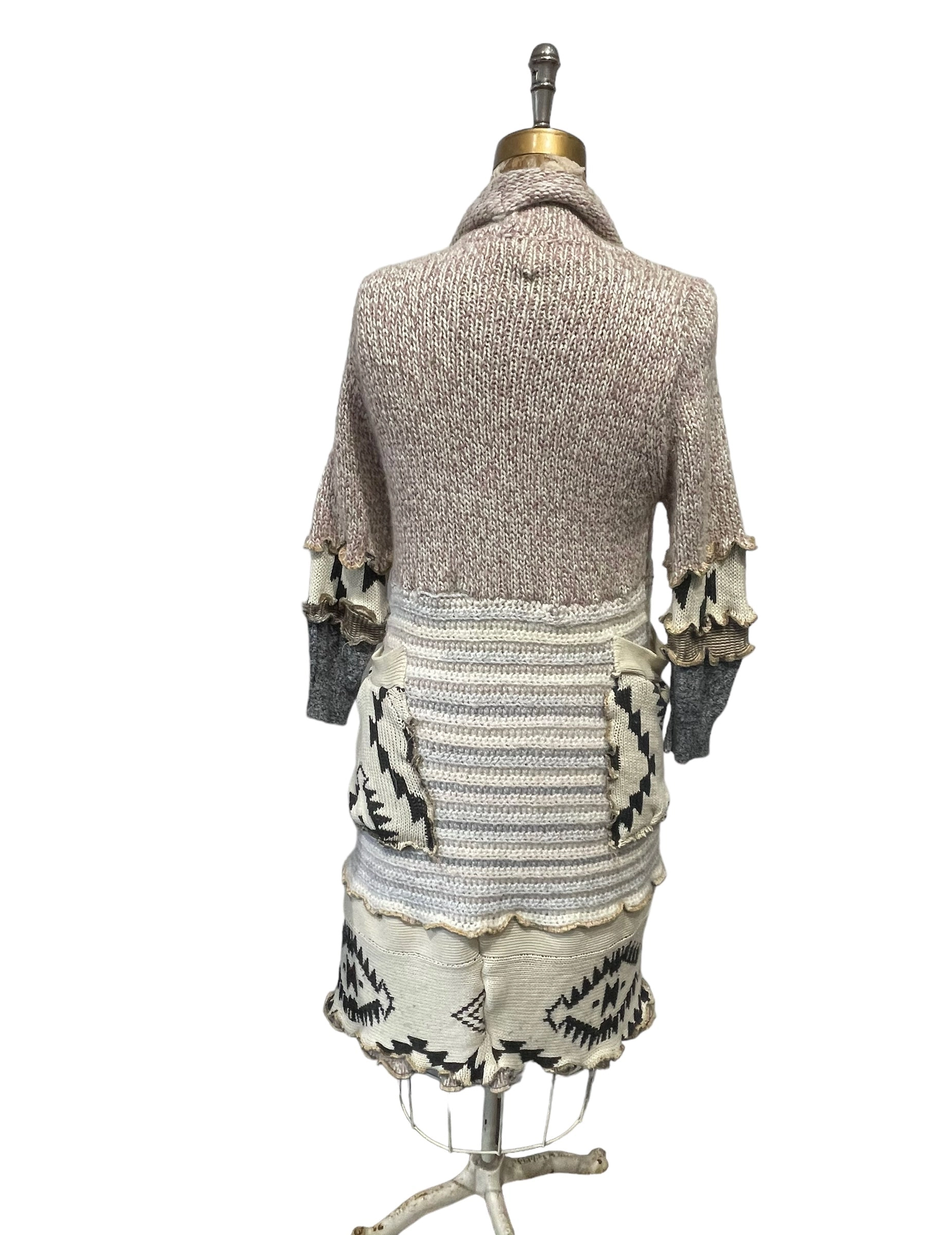 Upcycled cardigan sweater