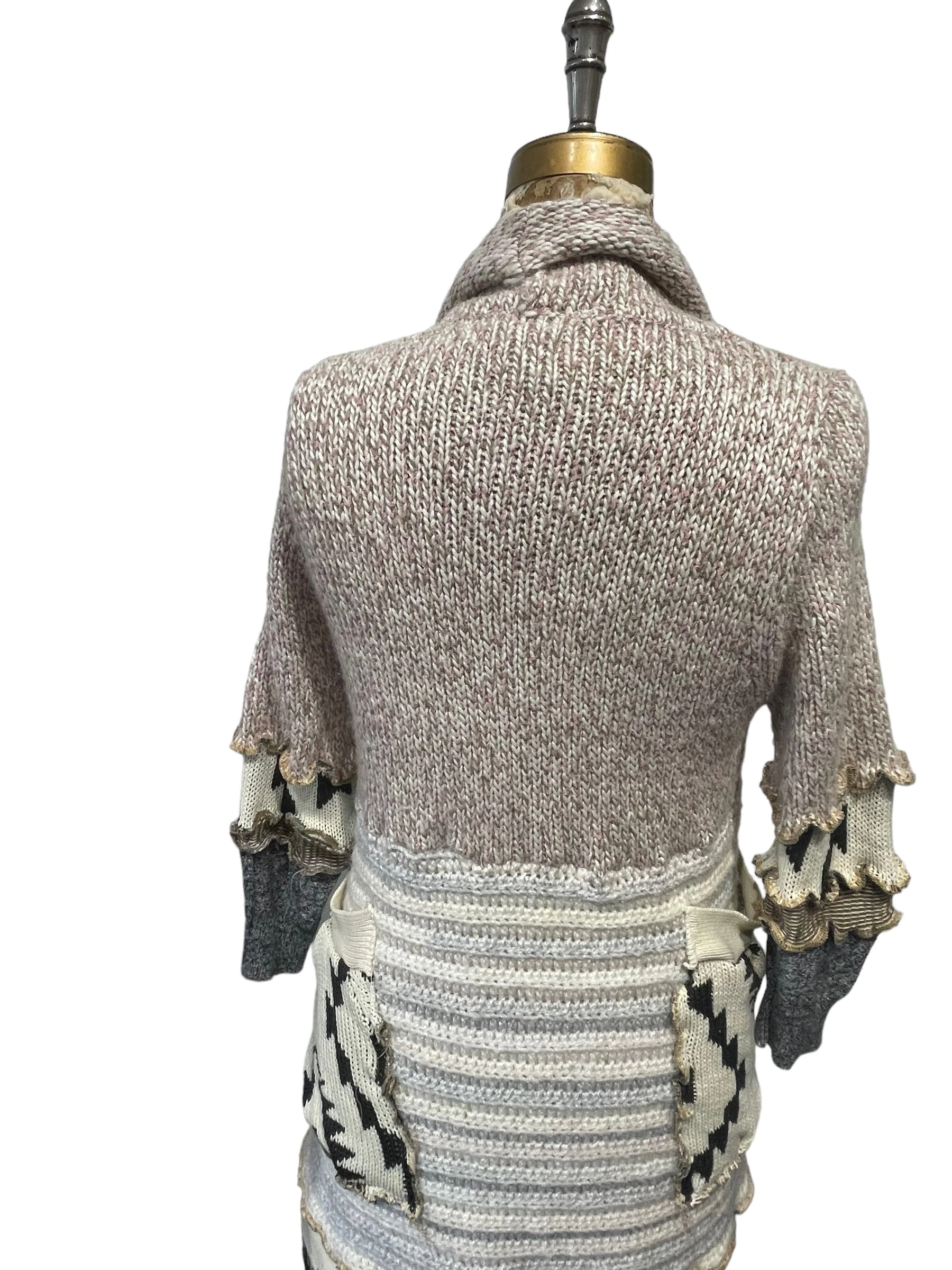 Upcycled cardigan sweater