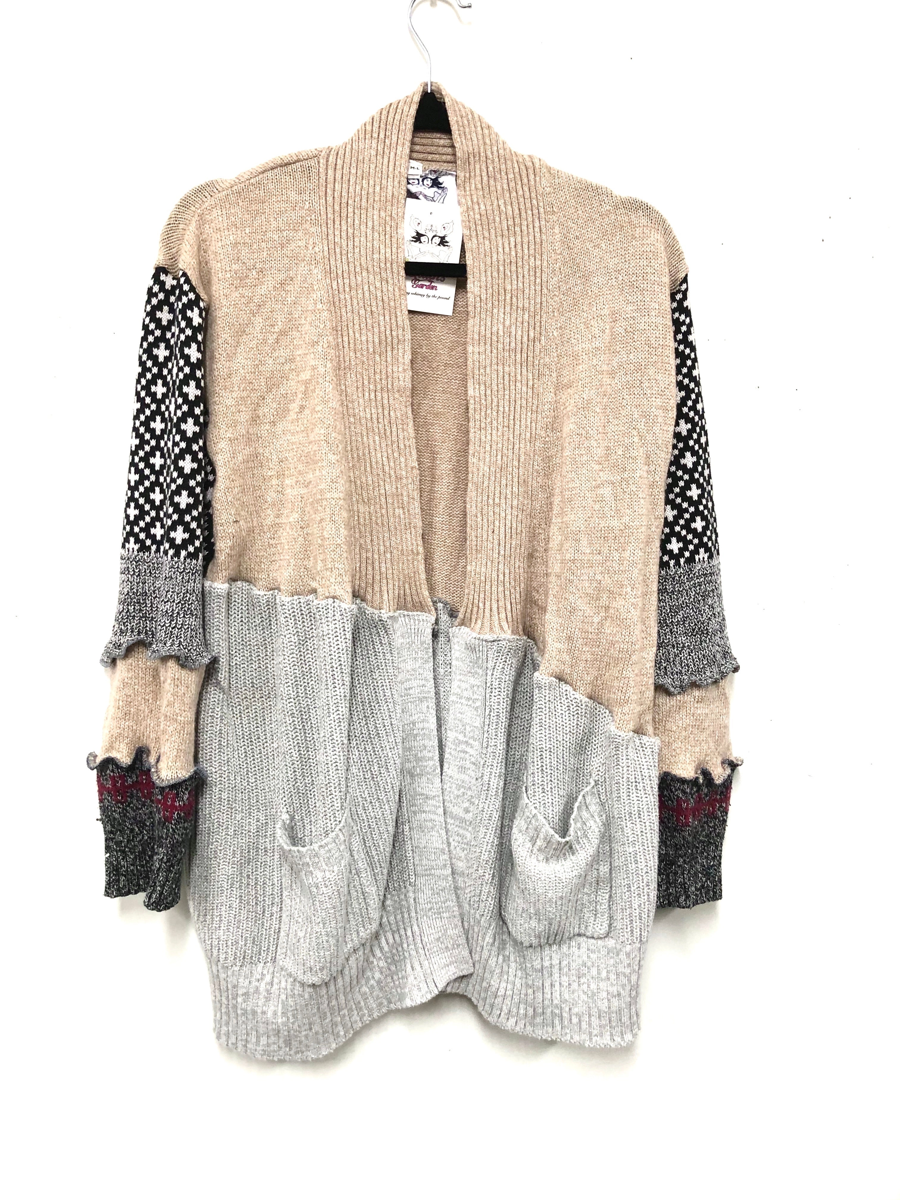 Upcycled  cardigan sweater