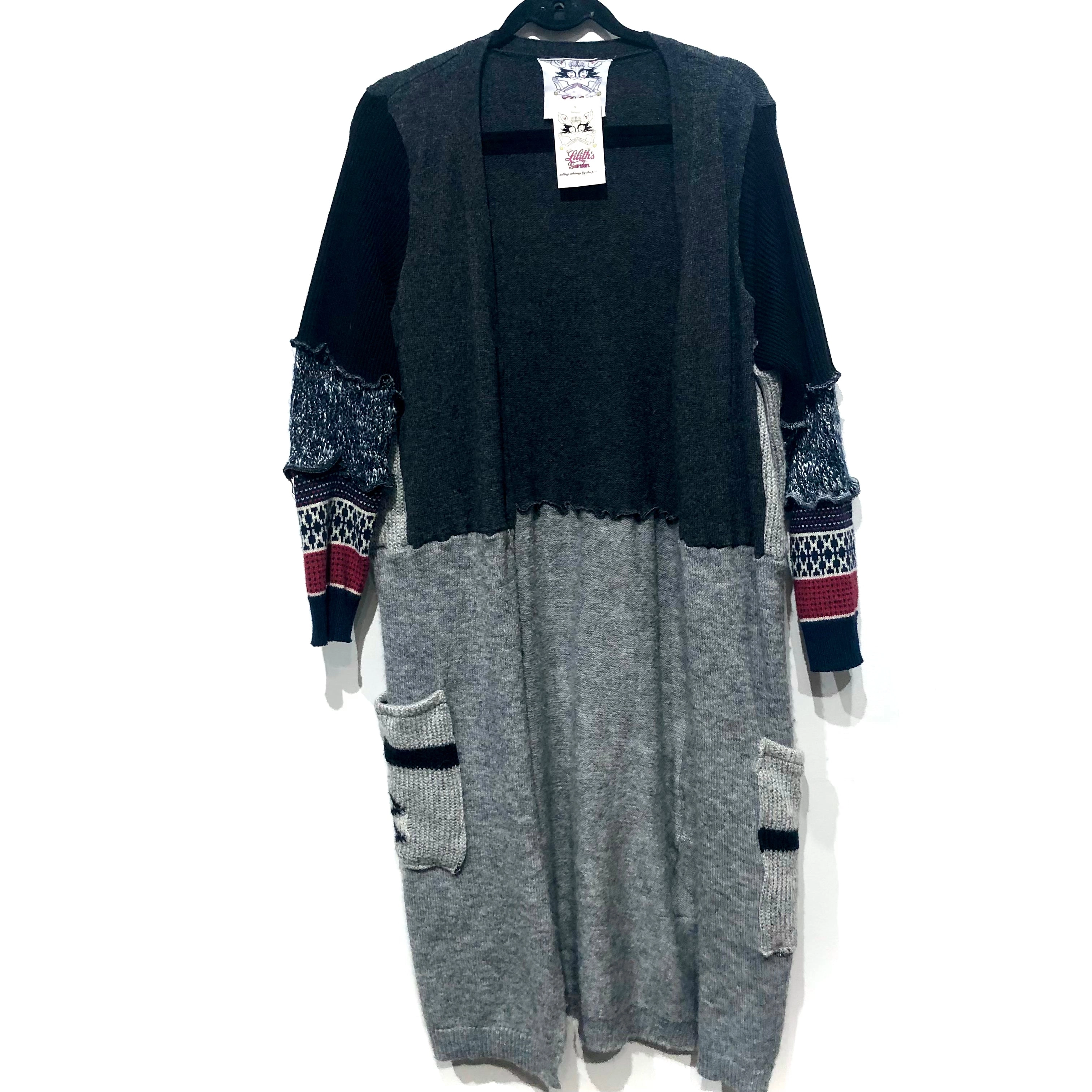 Upcycled cardigan sweater