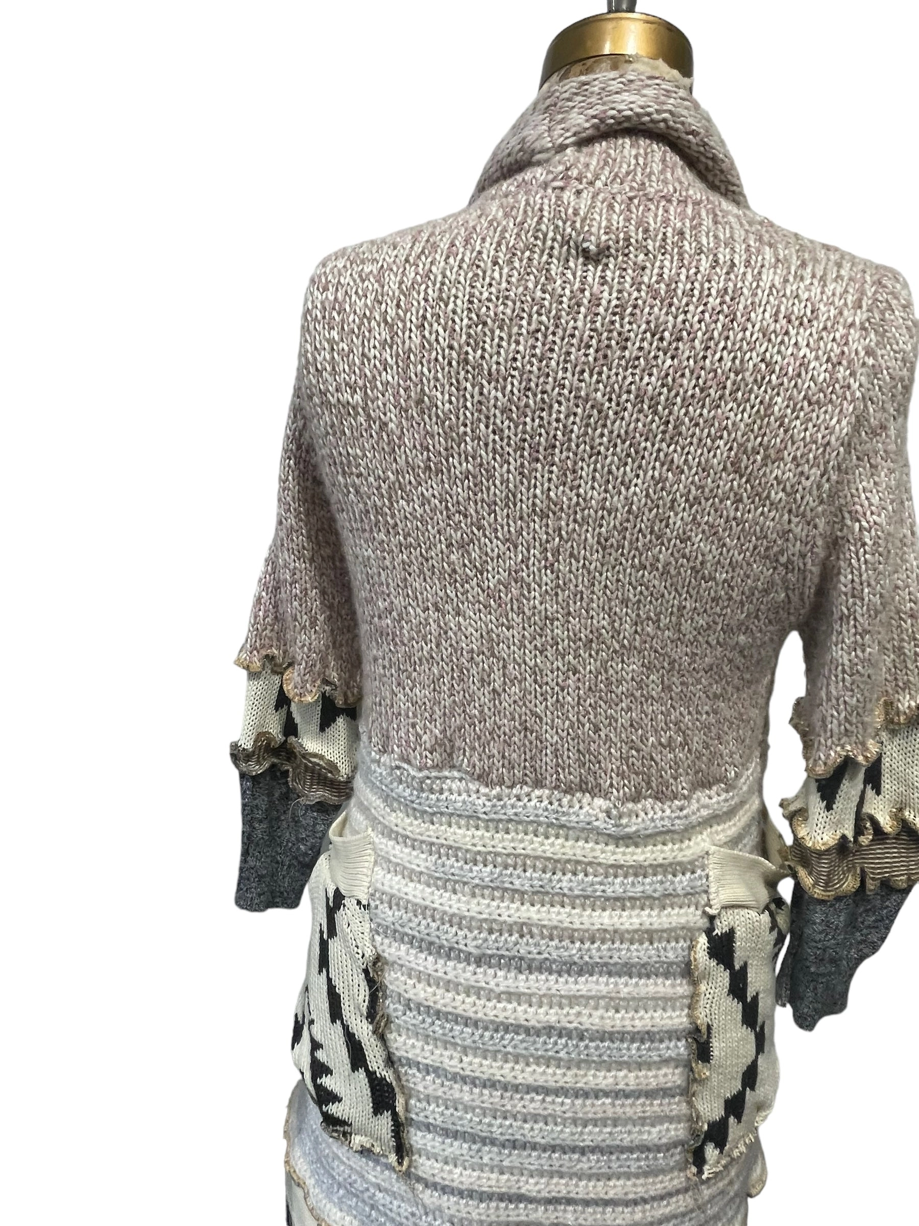 Upcycled cardigan sweater