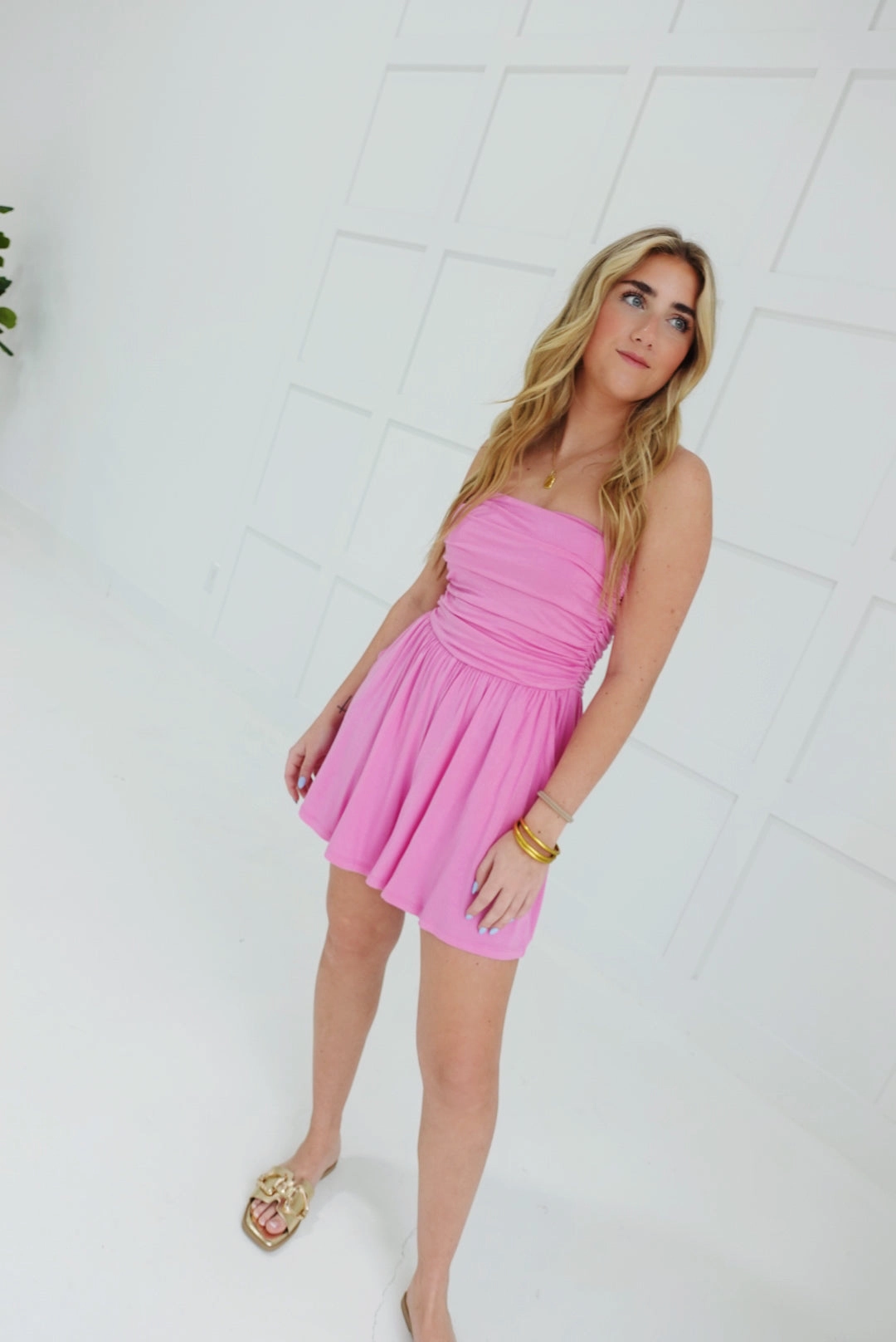 Warmer Days Romper - Candy Pink