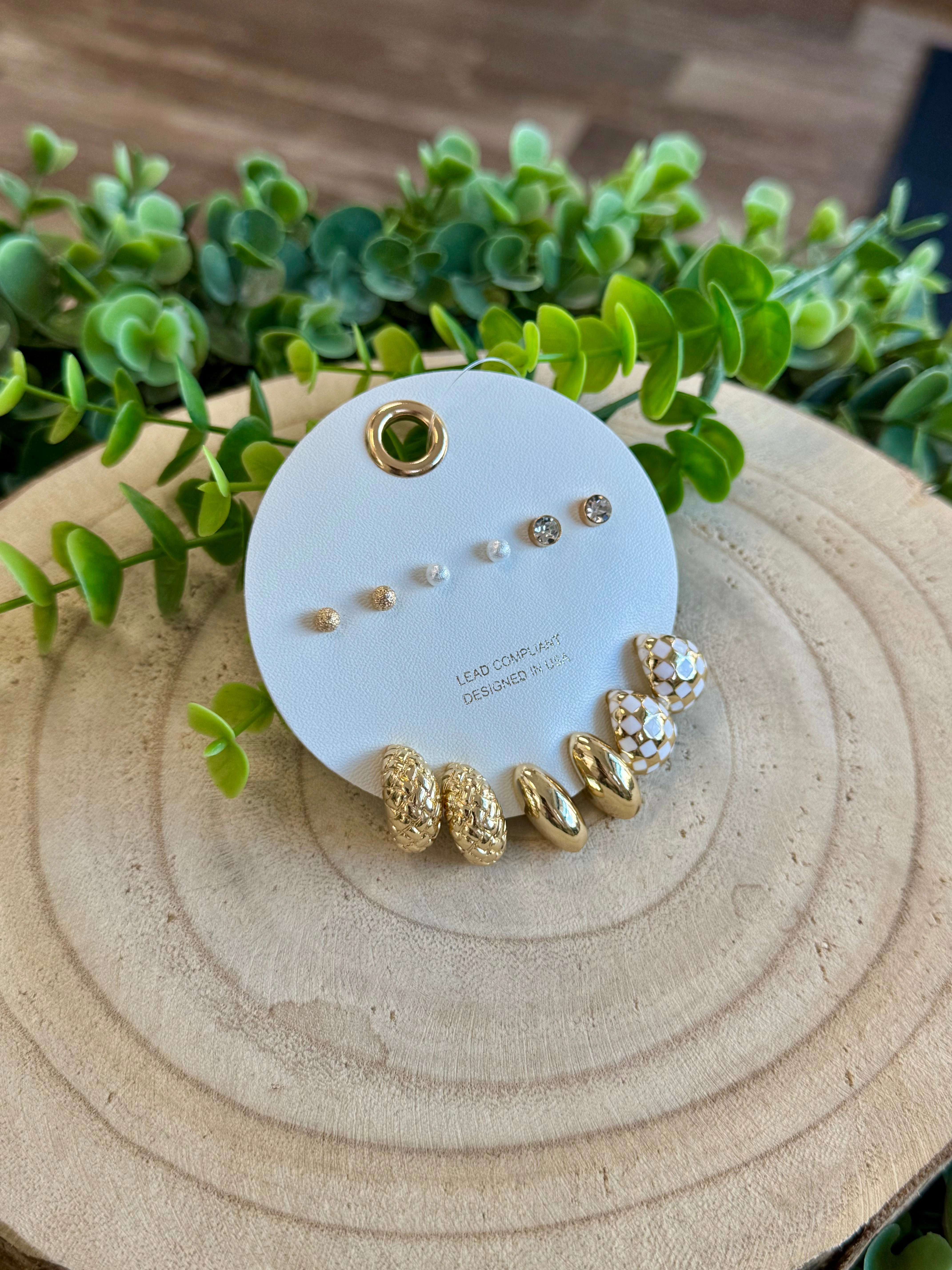 White Earring Set
