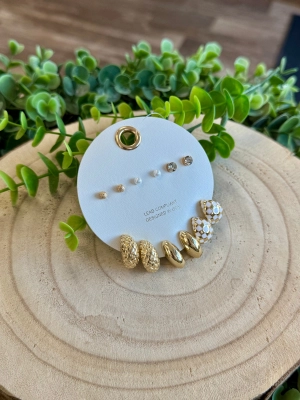 White Earring Set