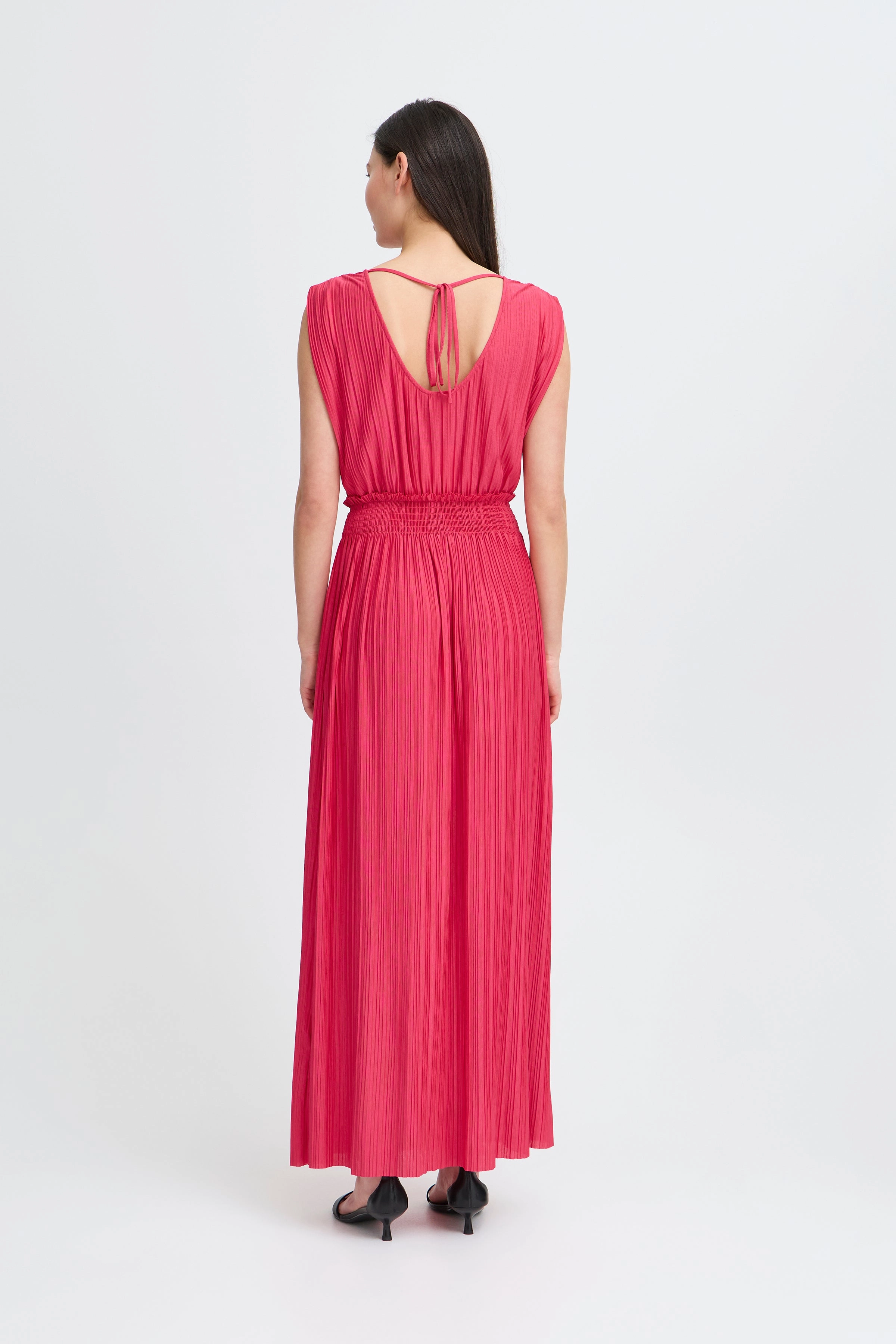 Yvette Sleeveless Maxi Dress (Bright Rose)